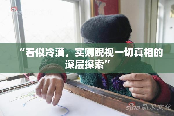 “看似冷漠，实则睨视一切真相的深层探索”