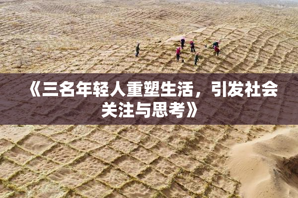 《三名年轻人重塑生活，引发社会关注与思考》