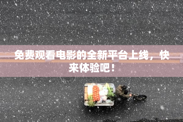 免费观看电影的全新平台上线，快来体验吧！