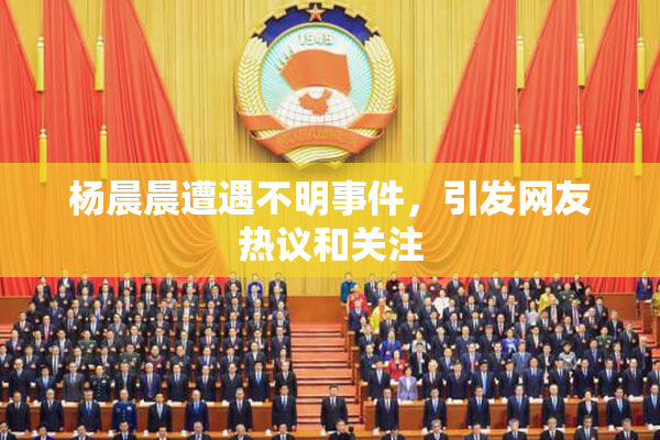 杨晨晨遭遇不明事件，引发网友热议和关注