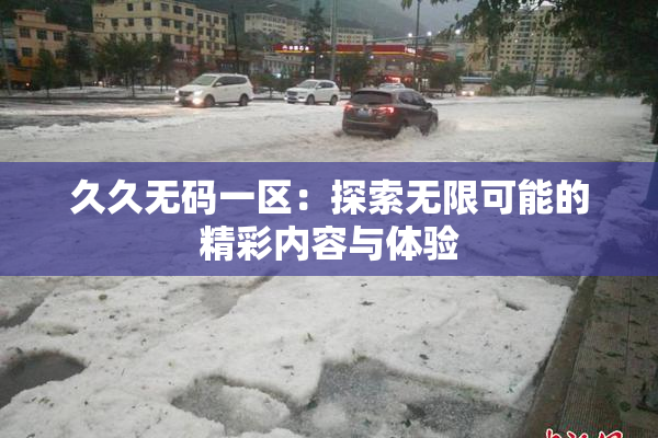久久无码一区：探索无限可能的精彩内容与体验