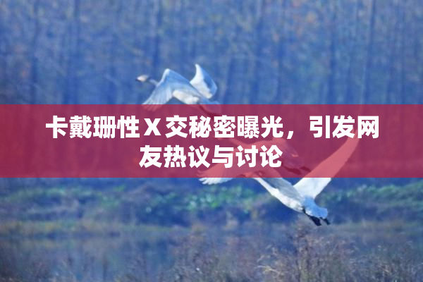 卡戴珊性Ⅹ交秘密曝光，引发网友热议与讨论