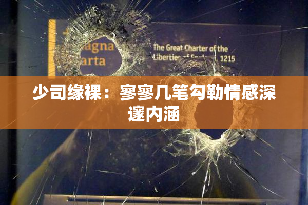 少司缘裸：寥寥几笔勾勒情感深邃内涵