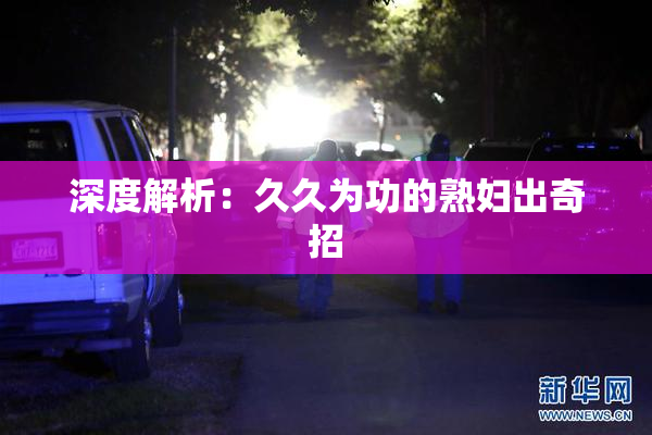深度解析：久久为功的熟妇出奇招