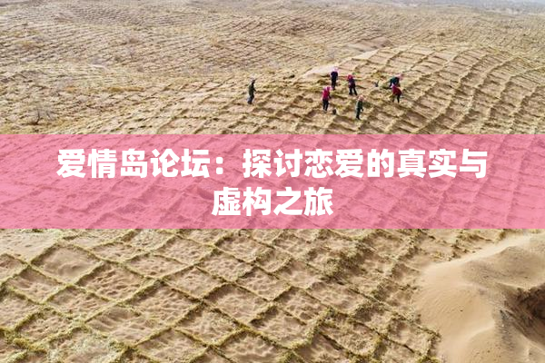 爱情岛论坛：探讨恋爱的真实与虚构之旅