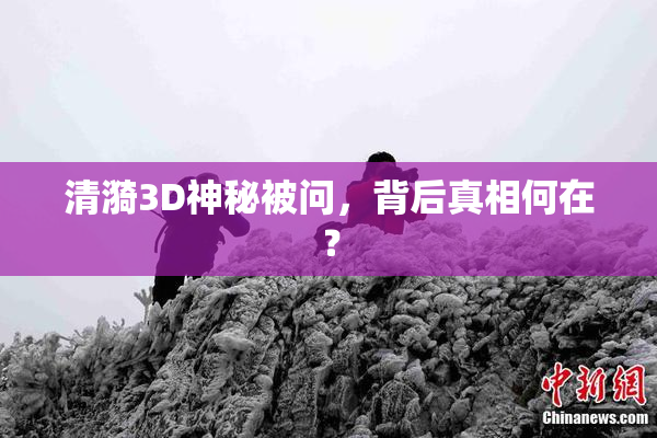 清漪3D神秘被问，背后真相何在？