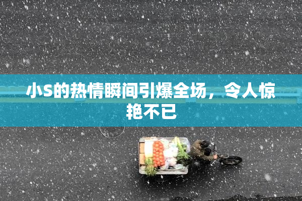 小S的热情瞬间引爆全场，令人惊艳不已