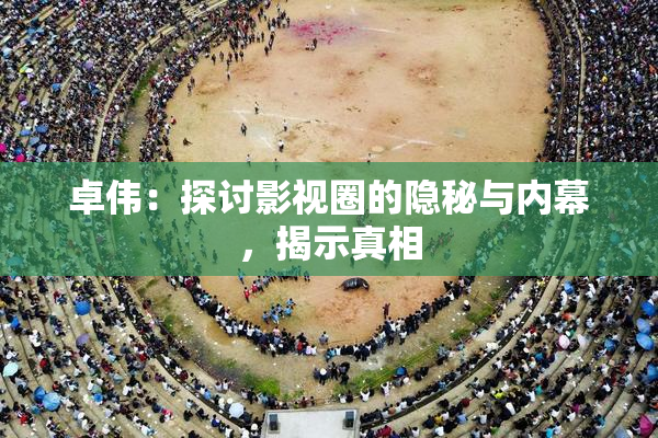 卓伟：探讨影视圈的隐秘与内幕，揭示真相