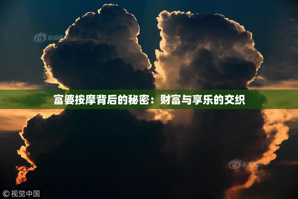 富婆按摩背后的秘密：财富与享乐的交织