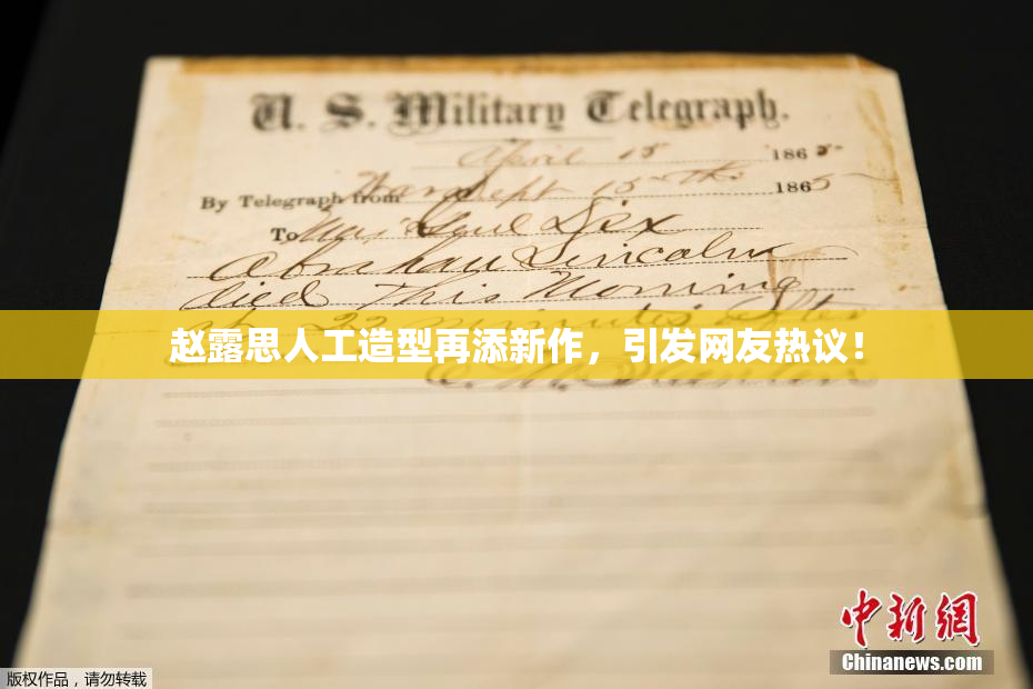 赵露思人工造型再添新作，引发网友热议！