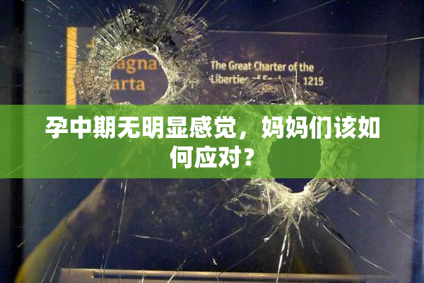 孕中期无明显感觉，妈妈们该如何应对？