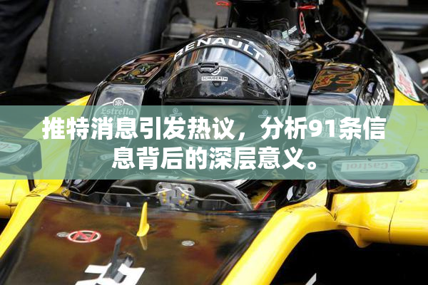 推特消息引发热议，分析91条信息背后的深层意义。