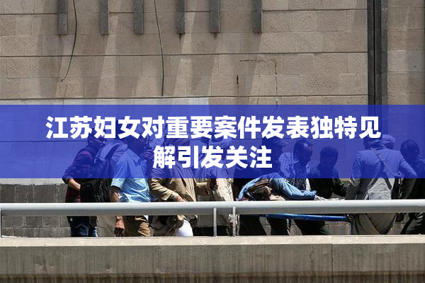江苏妇女对重要案件发表独特见解引发关注