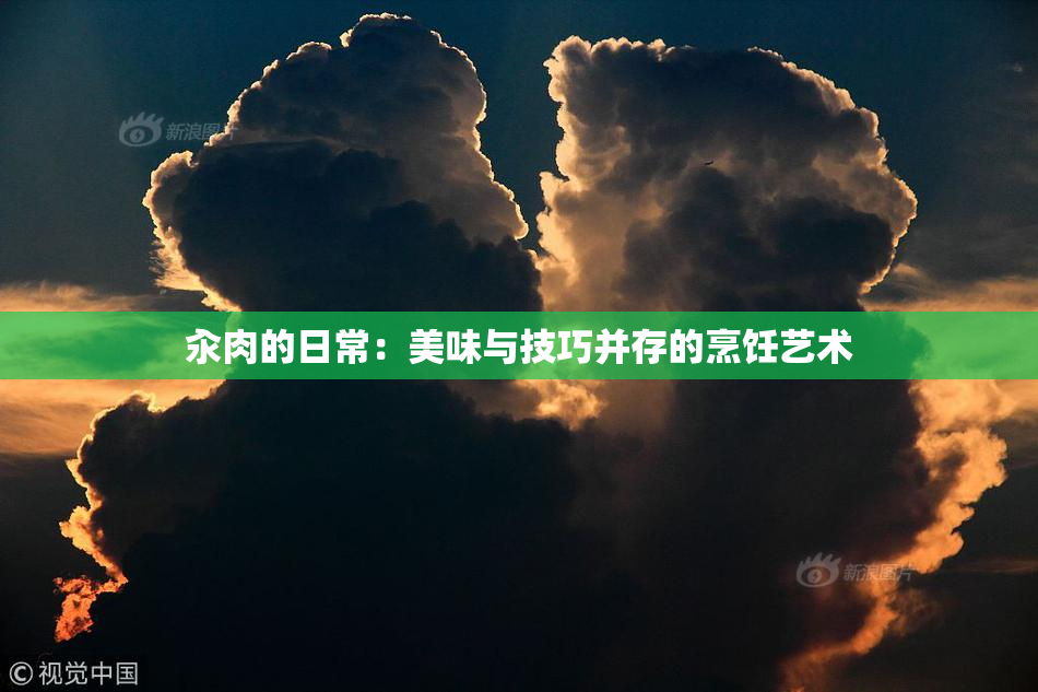汆肉的日常：美味与技巧并存的烹饪艺术