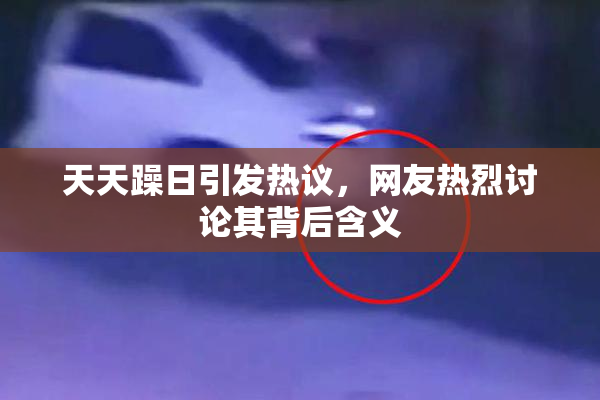 天天躁日引发热议，网友热烈讨论其背后含义
