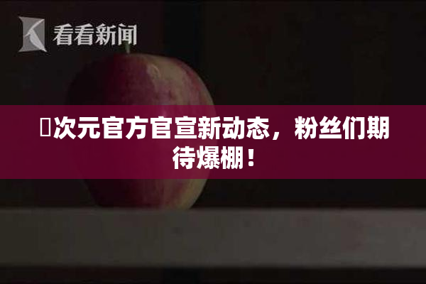 囧次元官方官宣新动态，粉丝们期待爆棚！