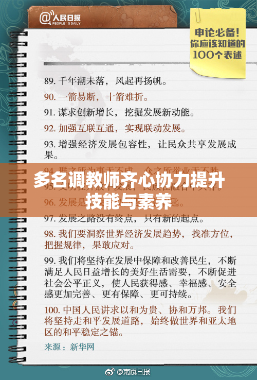 多名调教师齐心协力提升技能与素养