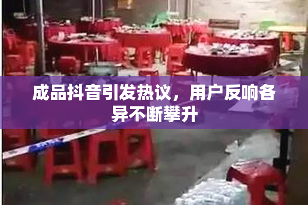 成品抖音引发热议，用户反响各异不断攀升