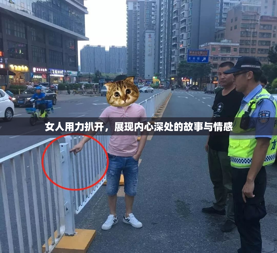 女人用力扒开，展现内心深处的故事与情感