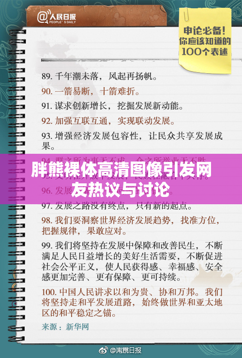 胖熊裸体高清图像引发网友热议与讨论
