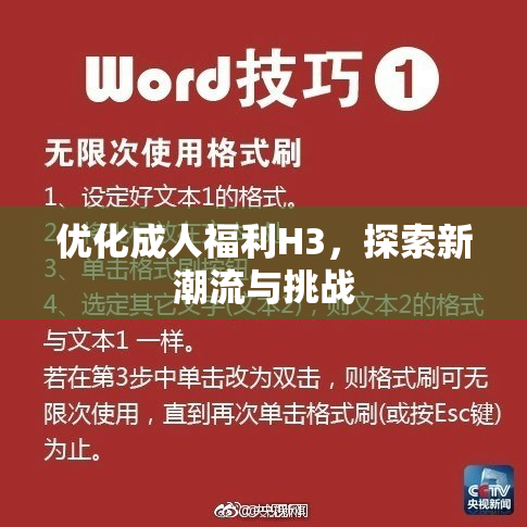 优化成人福利H3，探索新潮流与挑战