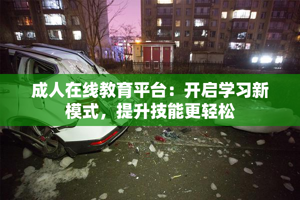 成人在线教育平台：开启学习新模式，提升技能更轻松
