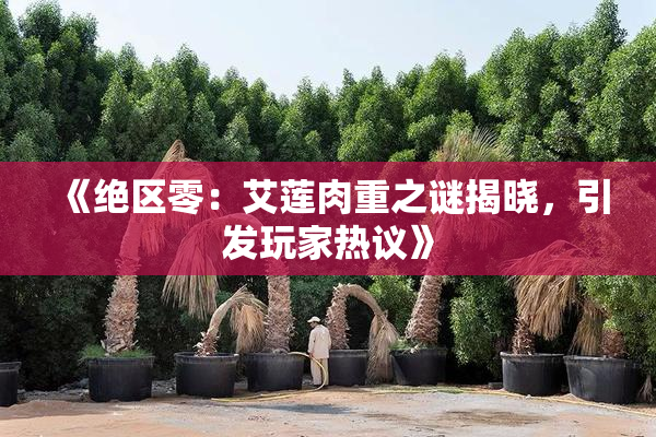 《绝区零：艾莲肉重之谜揭晓，引发玩家热议》