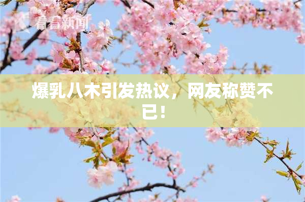 爆乳八木引发热议，网友称赞不已！