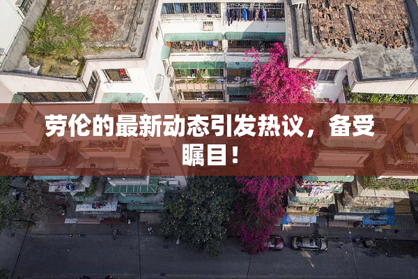 劳伦的最新动态引发热议，备受瞩目！