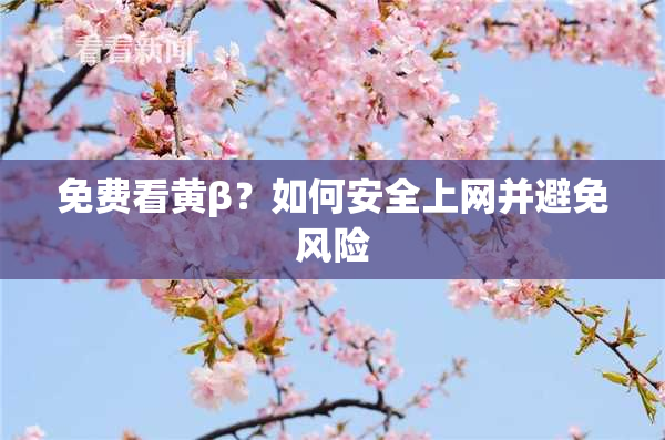 免费看黄β？如何安全上网并避免风险