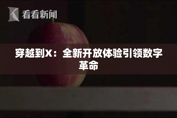 穿越到X：全新开放体验引领数字革命