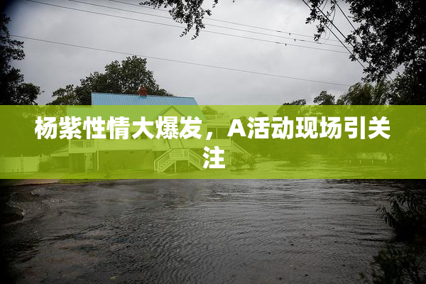 杨紫性情大爆发，A活动现场引关注