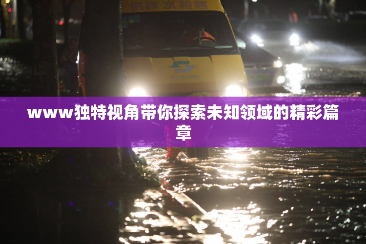 www独特视角带你探索未知领域的精彩篇章