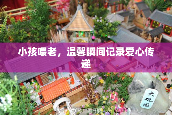 小孩喂老，温馨瞬间记录爱心传递