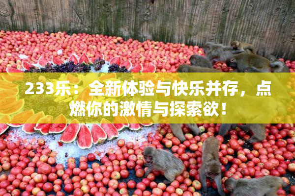 233乐：全新体验与快乐并存，点燃你的激情与探索欲！