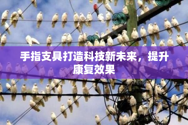 手指支具打造科技新未来，提升康复效果