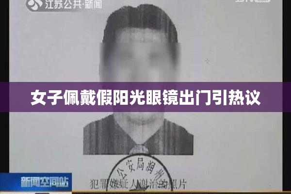 女子佩戴假阳光眼镜出门引热议