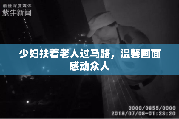 少妇扶着老人过马路，温馨画面感动众人