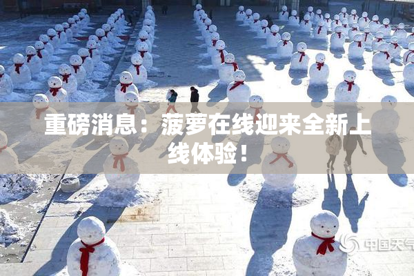 重磅消息：菠萝在线迎来全新上线体验！