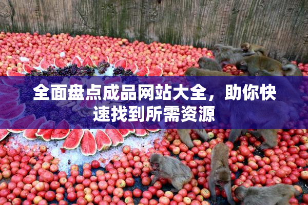 全面盘点成品网站大全，助你快速找到所需资源