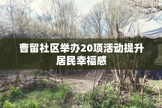 曹留社区举办20项活动提升居民幸福感