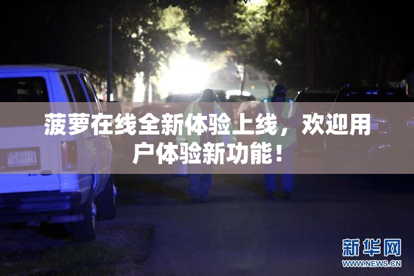 菠萝在线全新体验上线，欢迎用户体验新功能！