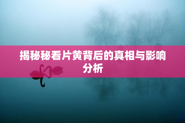 揭秘秘看片黄背后的真相与影响分析