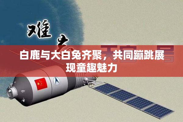 白鹿与大白兔齐聚，共同蹦跳展现童趣魅力