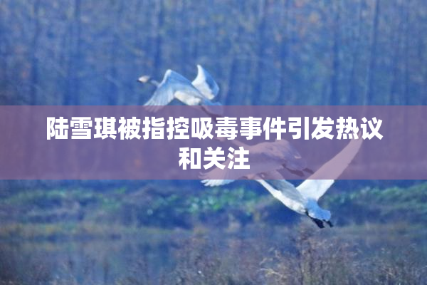 陆雪琪被指控吸毒事件引发热议和关注