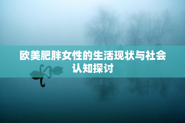 欧美肥胖女性的生活现状与社会认知探讨