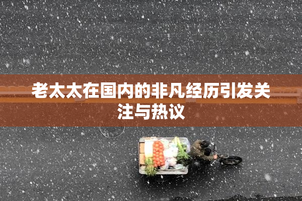 老太太在国内的非凡经历引发关注与热议