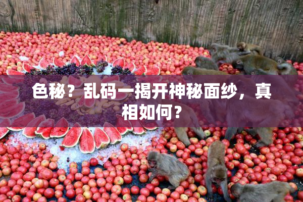 色秘？乱码一揭开神秘面纱，真相如何？