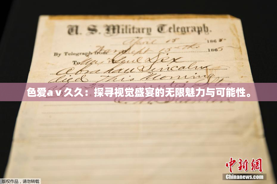 色爱aⅴ久久：探寻视觉盛宴的无限魅力与可能性。
