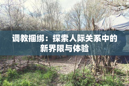 调教捆绑：探索人际关系中的新界限与体验